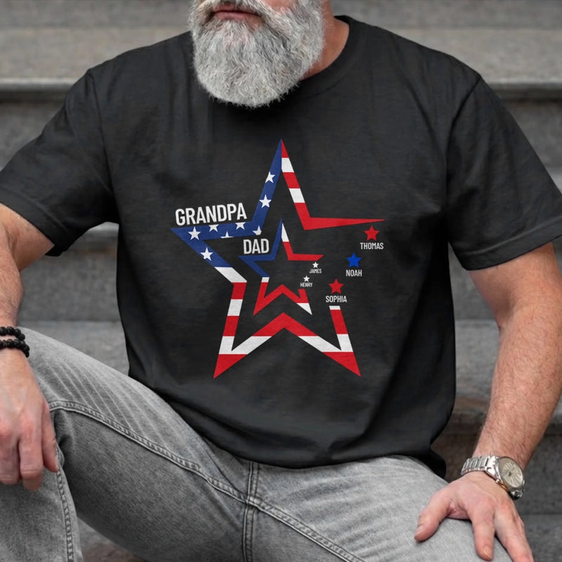 Personalized America 250th Anniversary T-shirt, Hoodie – Gifts For Dad, Grandpa – One Nation One Heart