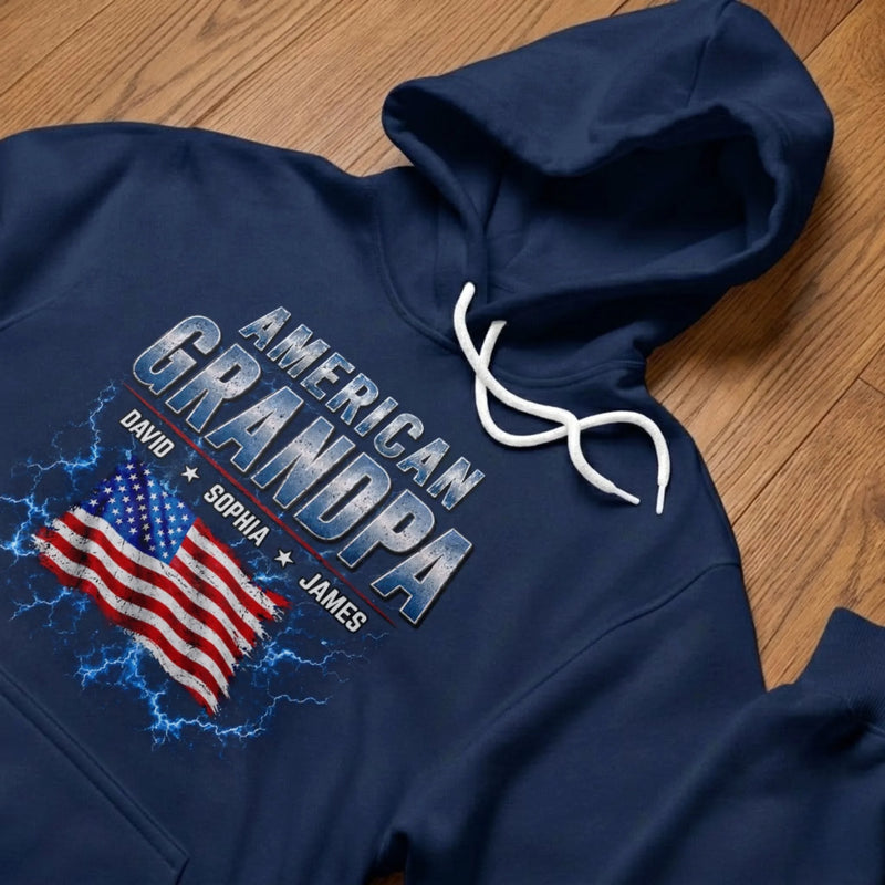 Personalized America 250th Anniversary T-shirt, Hoodie – Gifts For Dad, Grandpa – Stars, Stripes & Legacy