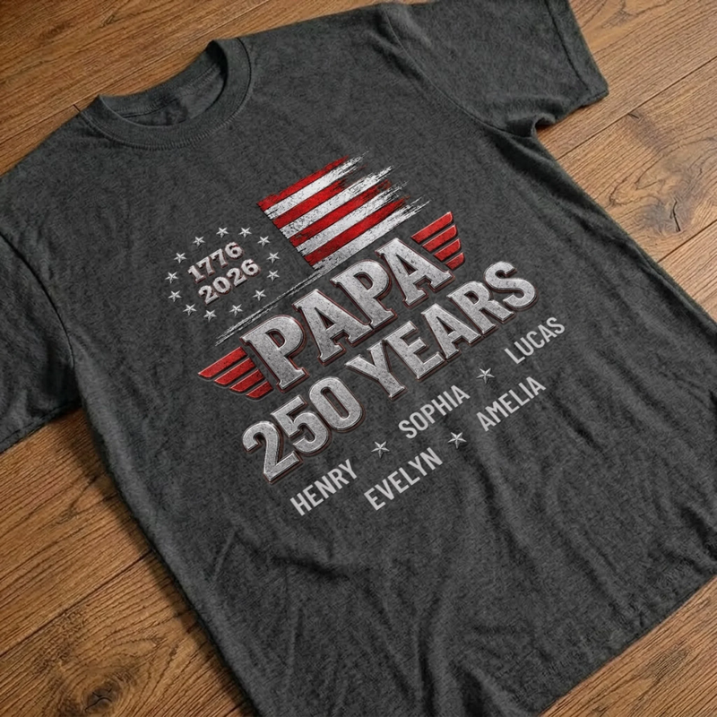 Personalized America 250th Anniversary T-shirt, Hoodie – Gifts For Dad, Grandpa – The Original American Legend