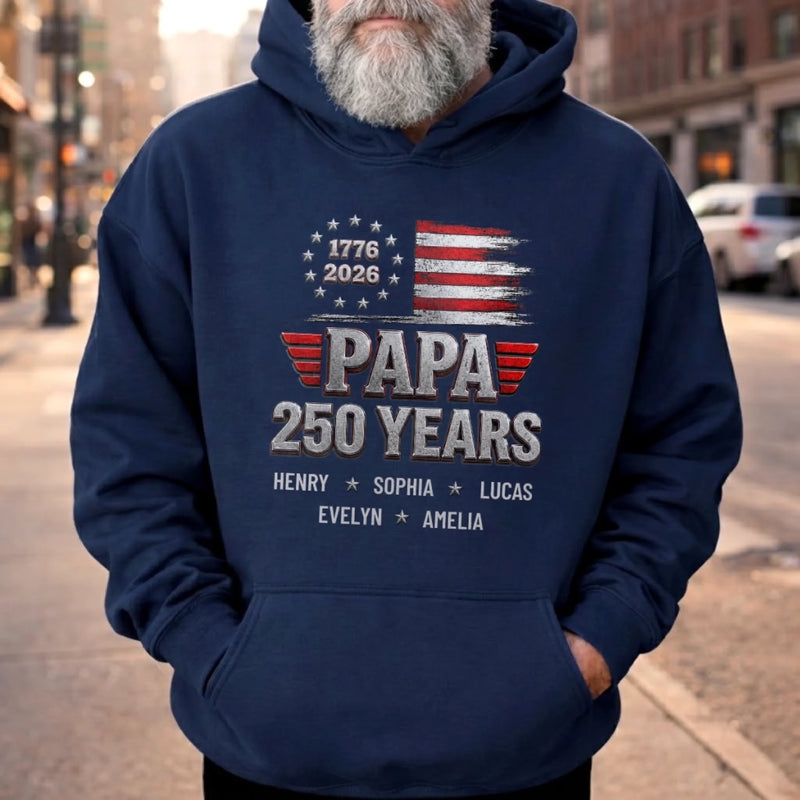 Personalized America 250th Anniversary T-shirt, Hoodie – Gifts For Dad, Grandpa – The Original American Legend