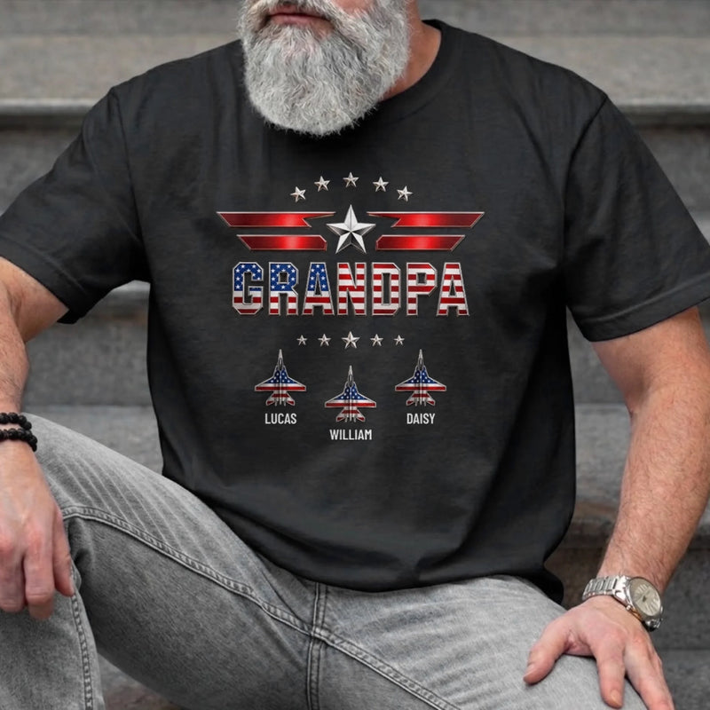 Personalized America 250th Anniversary T-shirt, Hoodie – Gifts For Grandpa, Dad – Patriot Since Day One