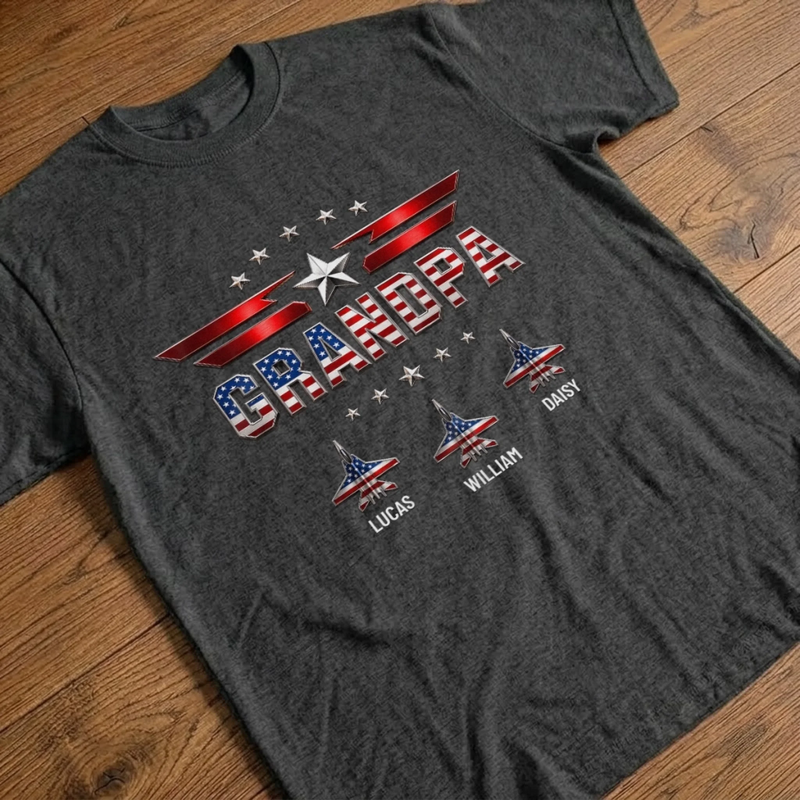 Personalized America 250th Anniversary T-shirt, Hoodie – Gifts For Grandpa, Dad – Patriot Since Day One