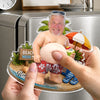 Personalized Photo Dad Bod Belly Squishy Acrylic Fridge Magnet – Funny Gifts For Dad, Grandpa –  Too Hot To Mow Today