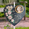 Personalized Photo Memorial Garden Slate & Hook - Meaningful Memorial Gift - Gone But Not Forgotten