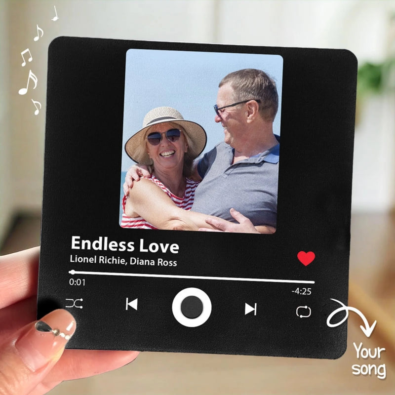 Personalized Photo Music Fridge Magnet - Gifts For Couple - All Of Me Loves All Of You