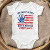 Personalized America 250th Anniversary Baby Onesie - Gifts For New Moms, New Dads, New Parents - My First 4th Of July