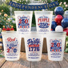 Personalized America 250th Anniversary Party Cups - Gifts For Family - Proud Hearts Strong Nation