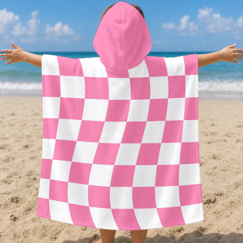 Personalized Poncho Beach Towel - Summer Gifts For Family Members - My Favorite Bright Sunny Escape