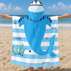 Personalized Poncho Beach Towel - Summer Gifts For Family Members - Beware Of Cute Shark Bites
