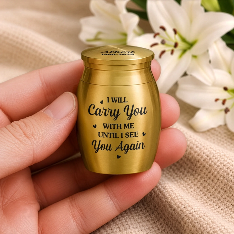Personalized Memorial Urn - Sympathy Gift - Always By My Side