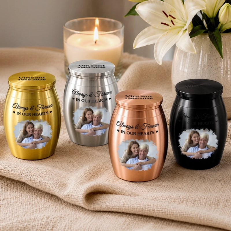 Personalized Photo Memorial Urn - Sympathy Gift - Loved Beyond Goodbye