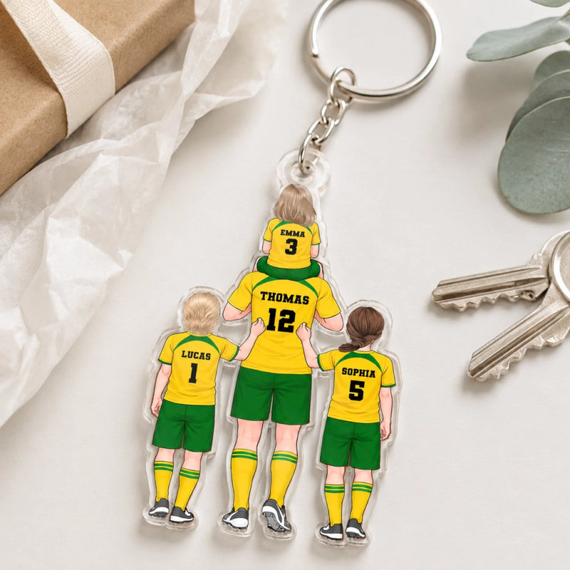 Personalized Acrylic Keychain – Gifts For Dad – One Family, One Team
