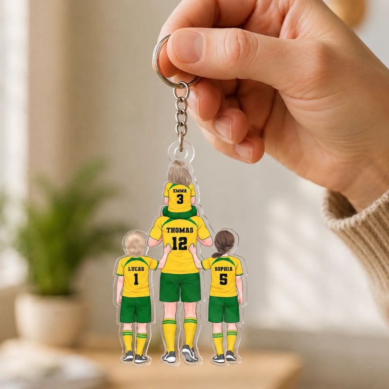Personalized Acrylic Keychain – Gifts For Dad – One Family, One Team