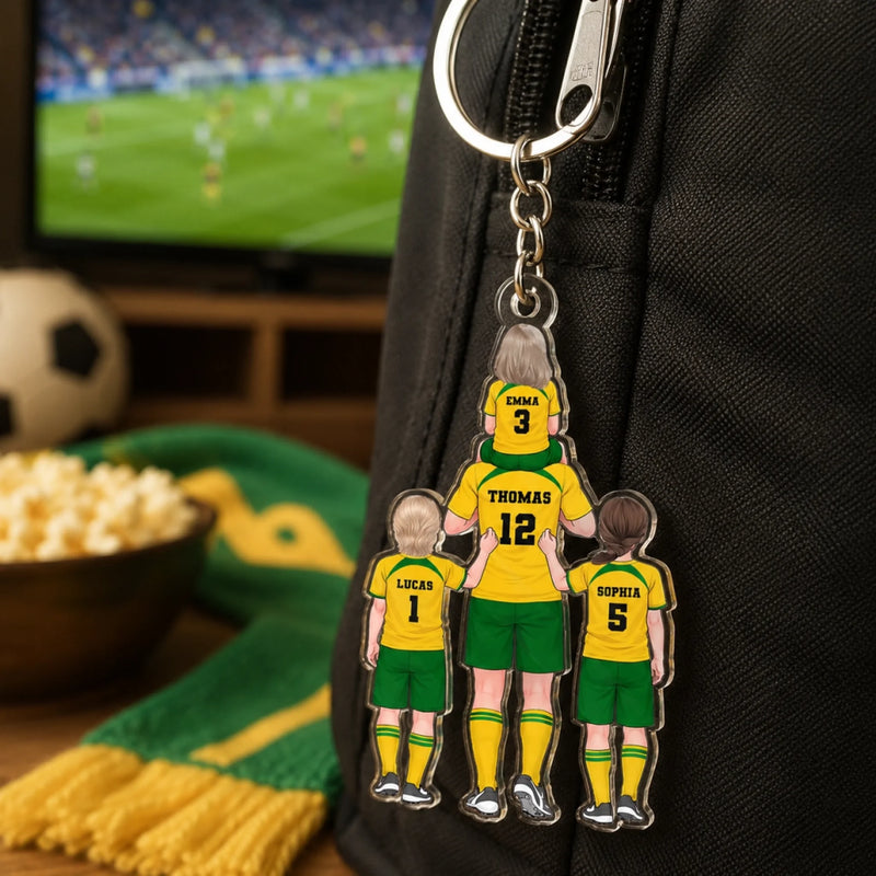 Personalized Acrylic Keychain – Gifts For Dad – One Family, One Team