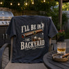 Personalized Photo Washed Cotton T-shirt – Gifts For Men, Dad, Grandpa – I'll Be In The Backyard