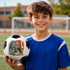 Personalized World Football Soccer Ball – Gifts For Football Lovers, Sports Fans, Sports Lovers – My Lucky Number, My Nation