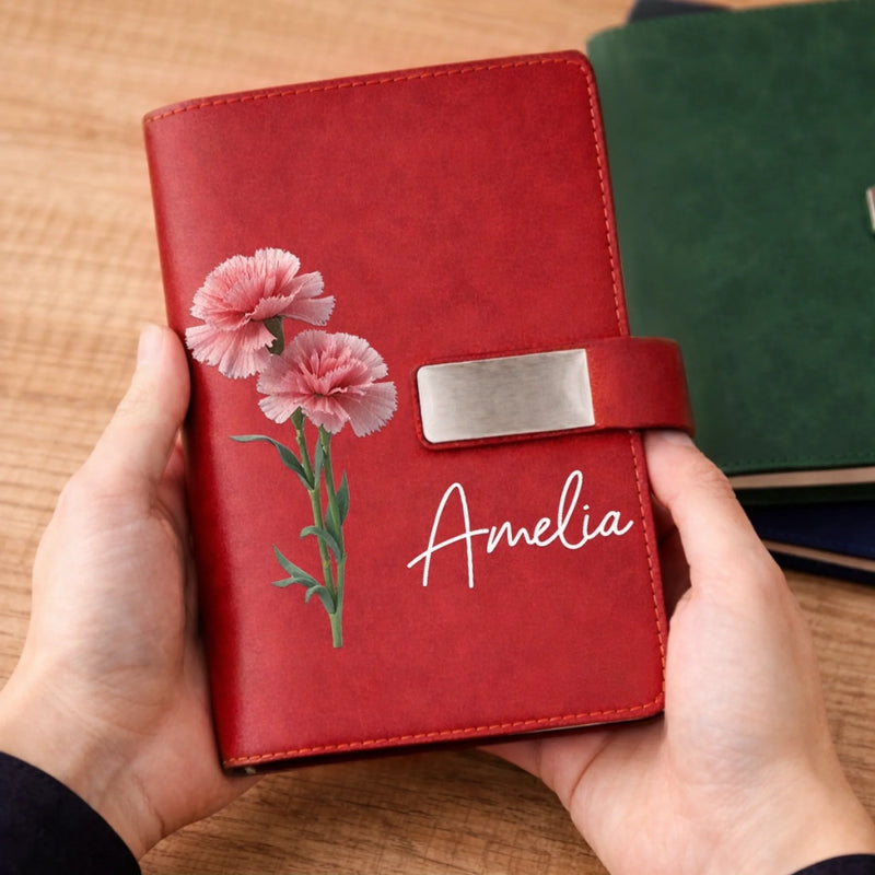Personalized PU Leather Notebook – Gifts For Women, Besties, Sisters, BFF – Blessed With Inner Sunshine