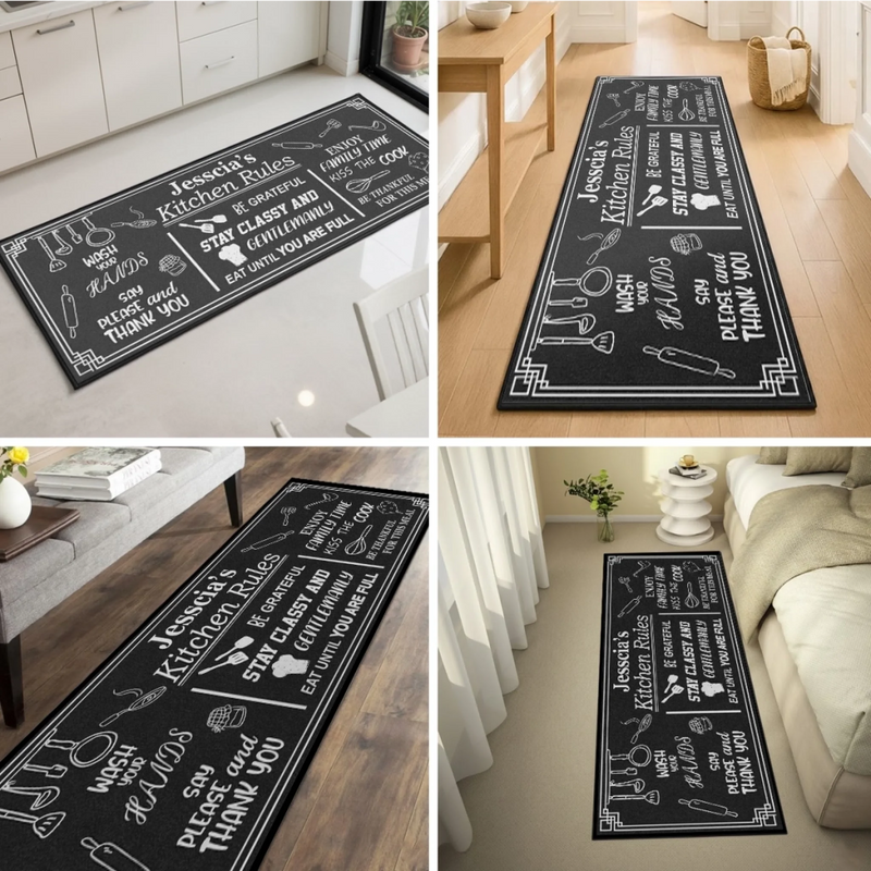 Personalized Runner Rug – Gifts For Women, Men – Kitchen Full Of Love And Joy