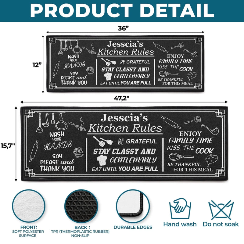 Personalized Runner Rug – Gifts For Women, Men – Kitchen Full Of Love And Joy