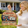 Personalized America 250th Anniversary Wood Sign – Camping Gifts For Campers, Couple – Our Happy Camping Place