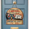 Personalized America 250th Anniversary Wood Sign – Camping Gifts For Campers, Couple – Our Happy Camping Place