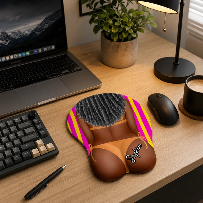 Personalized Mouse Pad – Funny Gift For Women, Men, Couple – Proud Wife Happy Life