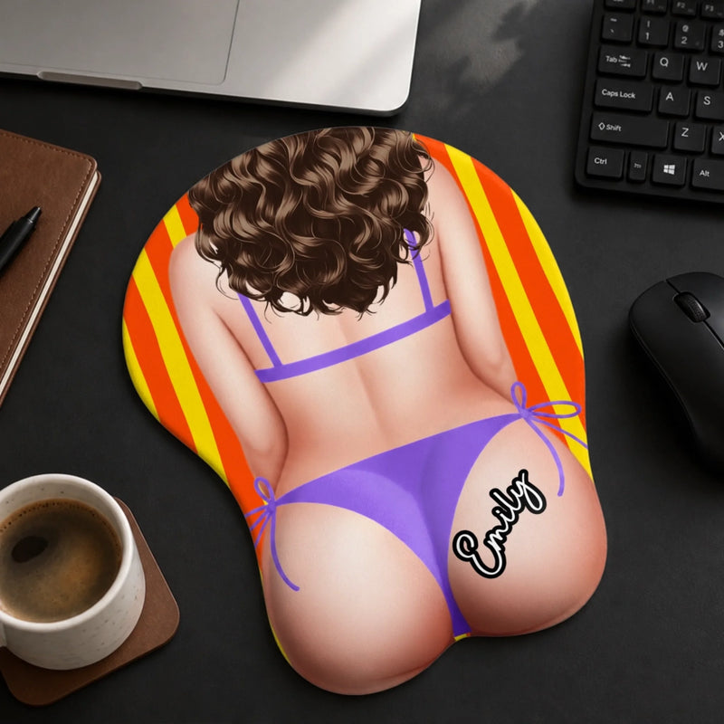 Personalized Mouse Pad – Funny Gift For Women, Men, Couple – Proud Wife Happy Life