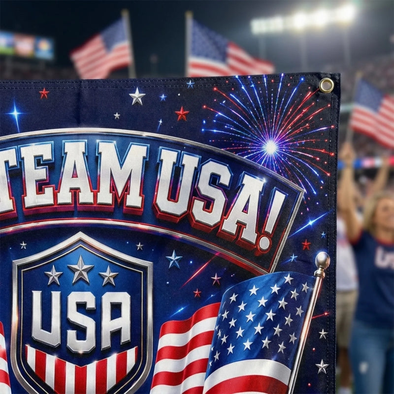 Personalized USA World Football Backdrop -  Gifts For Sports Lovers - Rocking The Ultimate Team Spirit
