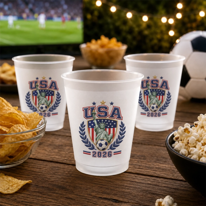 Personalized Party Cups - Gifts For Soccer Lovers, Sports Fans, Sports Lovers - Proud Hearts Strong Nation
