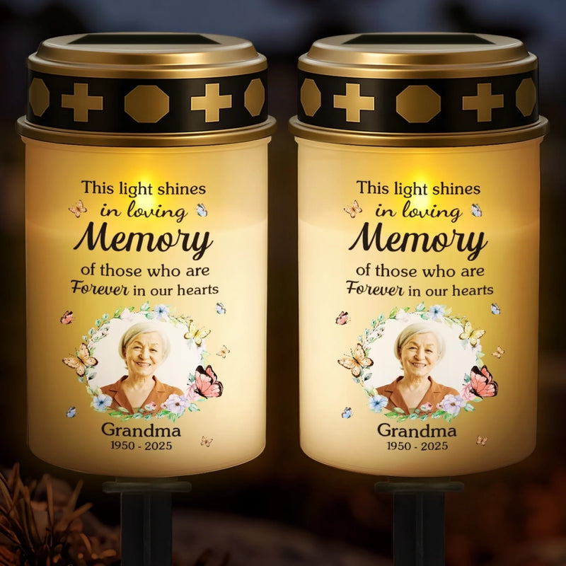 Personalized Photo Solar Stake Lights – Memorial Sympathy Gifts – Guiding Me Home With Your Love