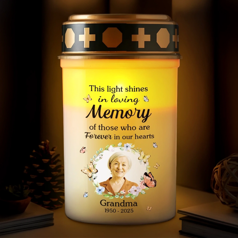 Personalized Photo Solar Stake Lights – Memorial Sympathy Gifts – Guiding Me Home With Your Love