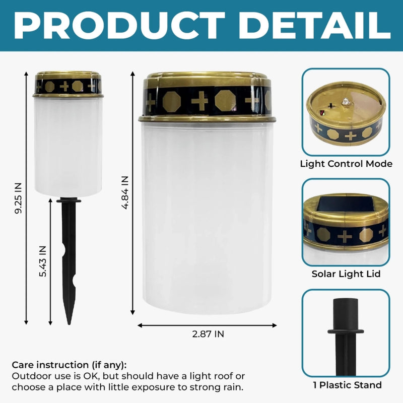 Personalized Photo Solar Stake Lights – Memorial Sympathy Gifts – Guiding Me Home With Your Love