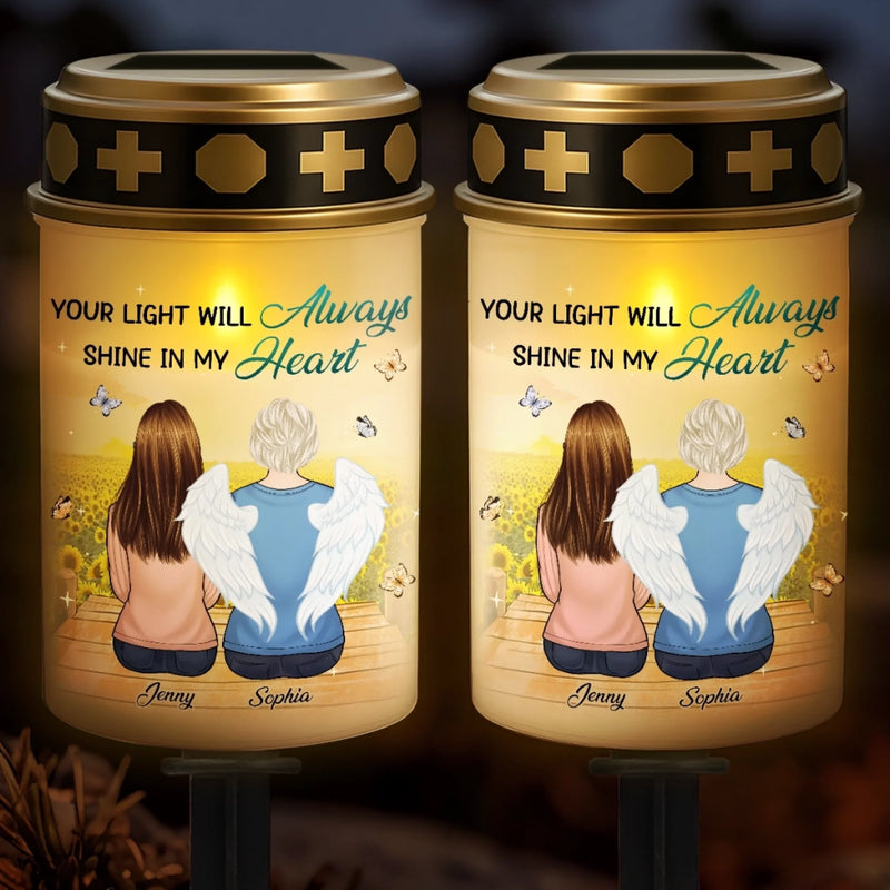 Personalized Solar Stake Lights – Memorial Sympathy Gifts – Still By My Side, Just Out Of Sight