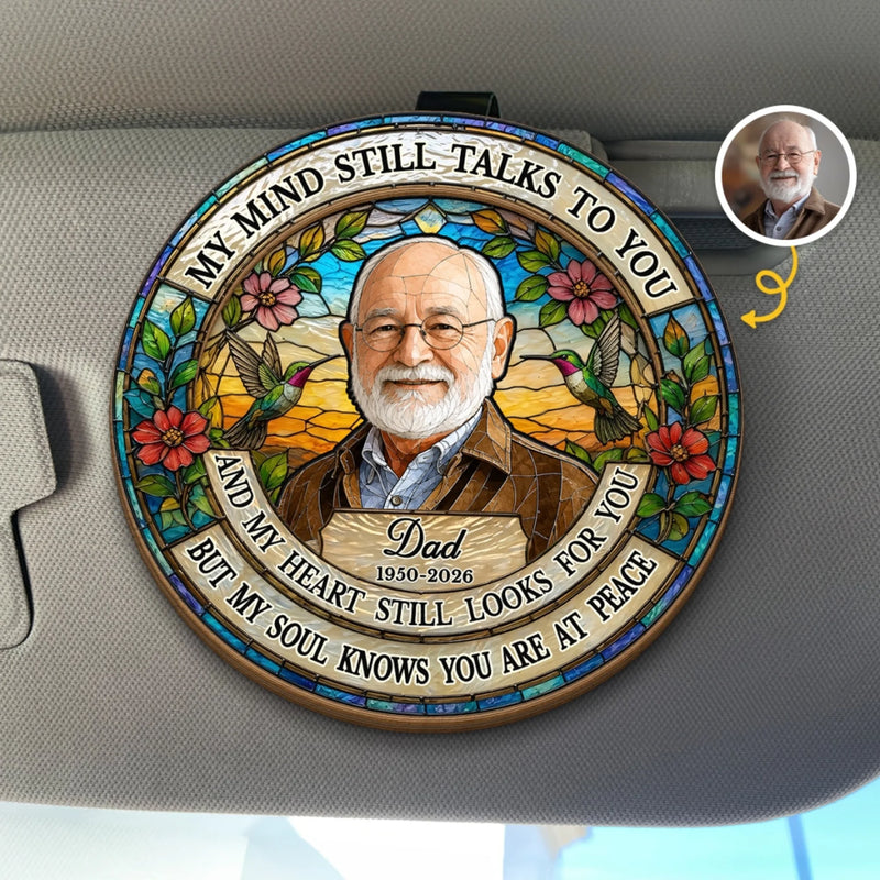 Personalized Photo Car Visor Clip - Memorial Sympathy Gifts - Gone Yet Forever In My Heart