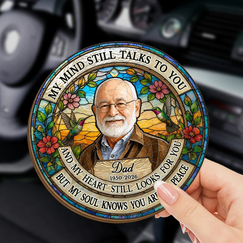 Personalized Photo Car Visor Clip - Memorial Sympathy Gifts - Gone Yet Forever In My Heart