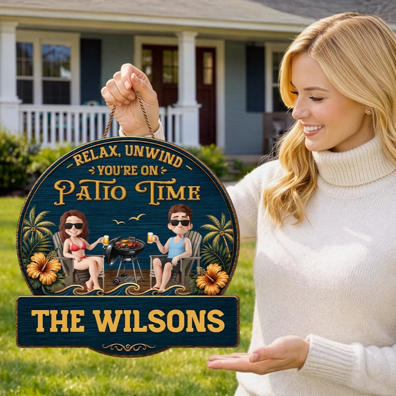 Personalized Wood Sign – Camping Gifts For Couple – Grill Master, Party Captain