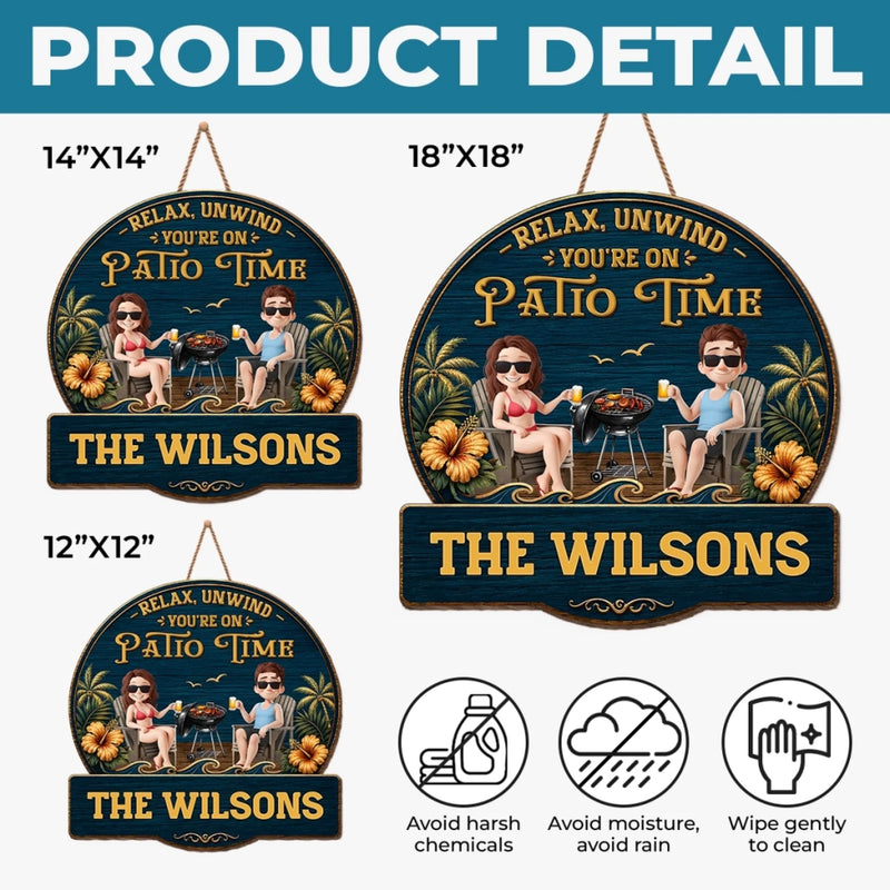 Personalized Wood Sign – Camping Gifts For Couple – Grill Master, Party Captain
