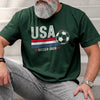 Personalized USA World Football Unisex T-shirt -  Gifts For Football, Sports Lovers - Stars, Stripes, Soccer Glory