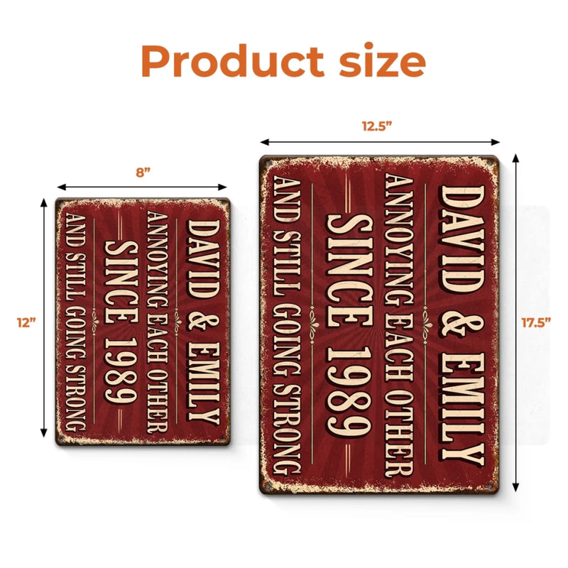 Personalized Metal Sign – Anniversary Gifts For Couple – Our Forever Rugged Love Bond