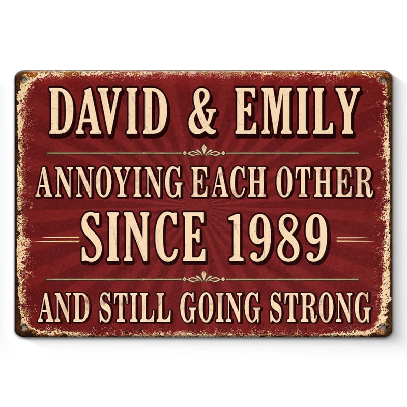 Personalized Metal Sign – Anniversary Gifts For Couple – Our Forever Rugged Love Bond