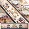 Personalized America 250th Anniversary Table Runner – Gifts For Family Members – Proud Hearts Rise High