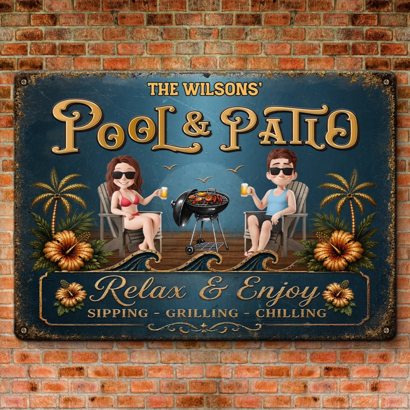 Personalized Metal Sign – Anniversary Gifts For Couple – Our Permanent Summer Escape