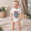 Personalized World Football Baby Onesie - Gifts For Football Lovers, New Moms, New Dads - My Very First Gold Cup