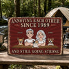 Personalized Home Decor Metal Sign - Gifts For Campers Couple - Paws Chaos Endless