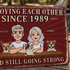 Personalized Home Decor Metal Sign - Gifts For Campers Couple - Paws Chaos Endless