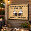 Personalized Home Decor Metal Sign - Gifts For Campers Couple - Adventure Awaits Us