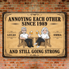 Personalized Home Decor Metal Sign - Gifts For Campers Couple - Adventure Awaits Us