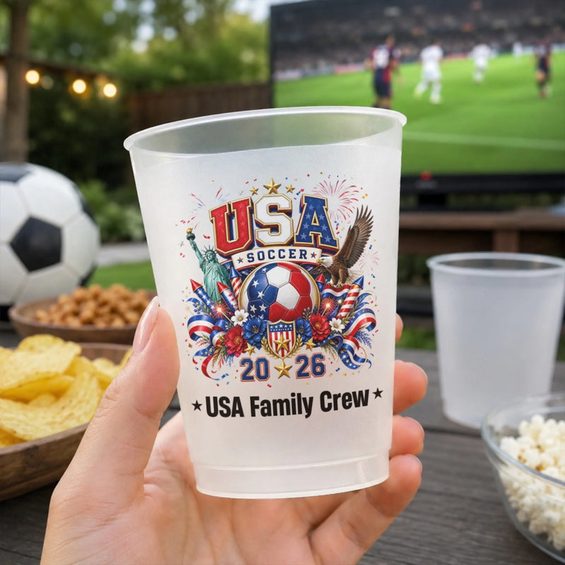 Personalized Party Cups - Gifts For Soccer Lovers, Sports Fans, Sports Lovers - Born To Cheer Together