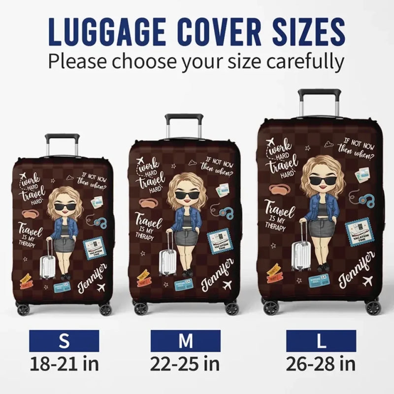 Personalized Luggage Cover – Vacation Gift For Adventure Travel Lovers – Love Is An Endless Journey