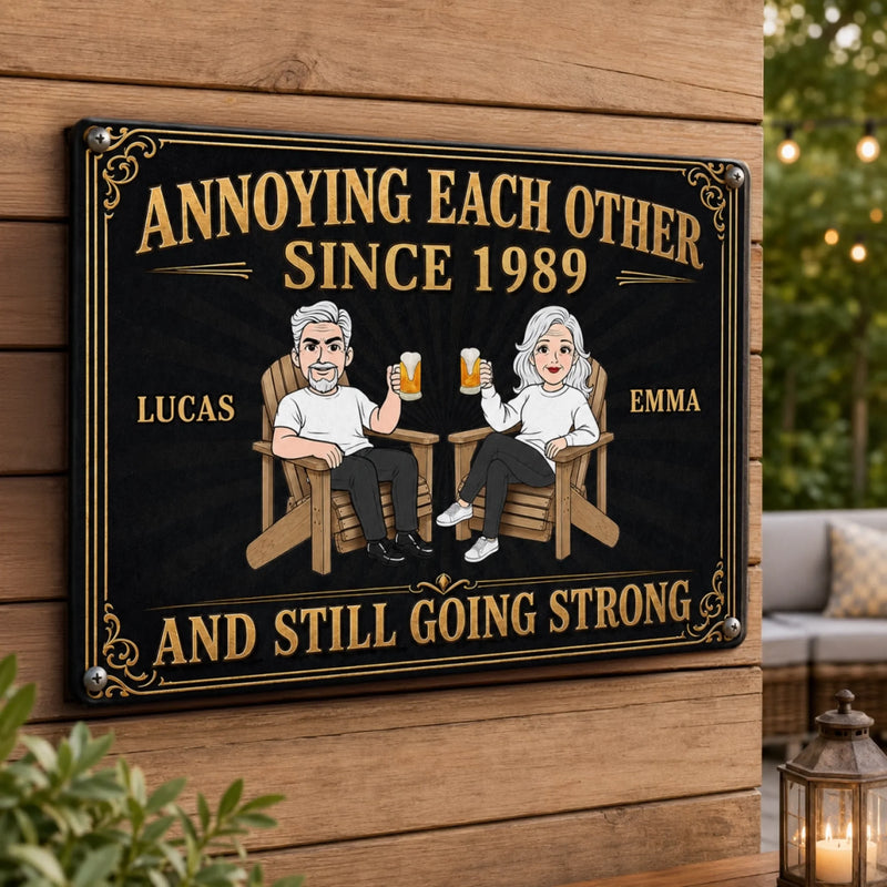 Personalized Home Decor Metal Sign - Gifts For Campers Couple - Love Is The Greatest Adventure